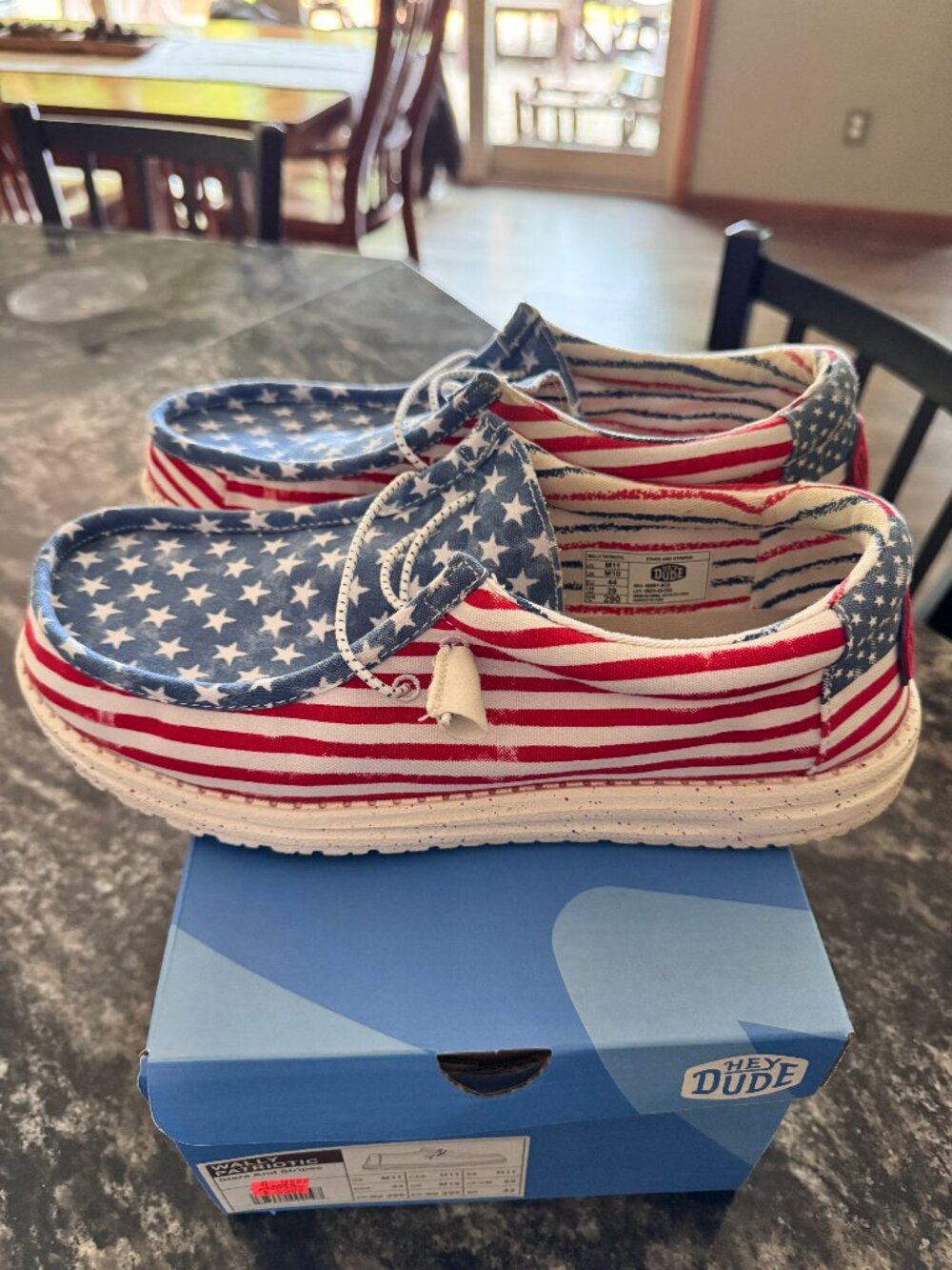 HEY DUDE Wally Stars & Stripes – Worn Once!